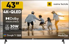 Realme TechLife 43UHDGQRVHSQ 43 inch Ultra HD 4K Smart QLED TV