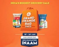 Grofers Grand Orange Bag Days: India's Biggest Grocery Sale with Extra Prizes + 10% Bank OFF + Wallet Offers