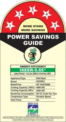 Godrej HIC 18J5TG 1.5 Ton 5 Star 2026 Inverter Split AC