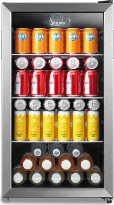 Midea MERV115T3AST 3.2 Cu Ft Single Glass Door Mini Refrigerator
