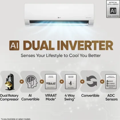 LG US-Q14YNZE 1 Ton 5 Star 2025 Inverter Split AC