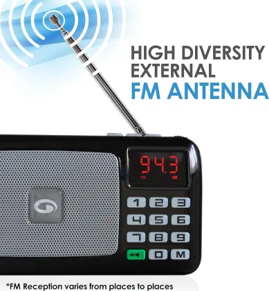 Amkette Pocket FM Radio Portable Multimedia Speaker