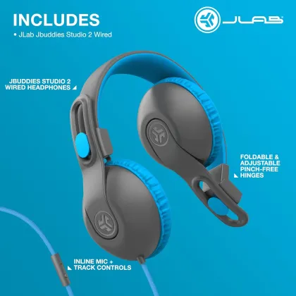 JLab JBuddies Studio 2 Wired Headphones