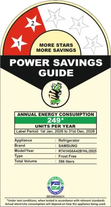 Samsung Bespoke RT41HG6A42B1 396 L 2 Star Double Door Refrigerator