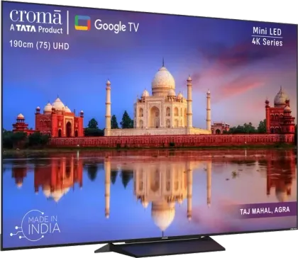 Croma CREL075UGB024601 75 inch Ultra HD 4K Smart Mini LED TV