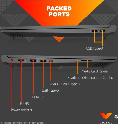 HP Victus 16-E0301Ax Gaming Laptop (Ryzen 5 5600H/ 8GB/ 512GB SSD/ Win11/ 4GB Graph)