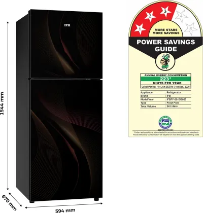 IFB IFBFF-2913IRGT 241 L 3 Star Double Door Refrigerator