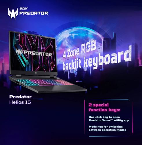 Acer Predator Helios Neo 16 PHN16-71 Laptop (13th Gen Core i7/ 16GB/ 512GB SSD/ Win11/ 6GB Graph)