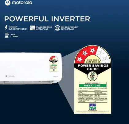 Motorola 153IBP24WM1 1.5 Ton 3 Star 2025 Inverter Split AC