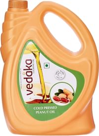 Amazon Brand - Vedaka Cold Pressed Groundnut (Peanut) Oil, 5L