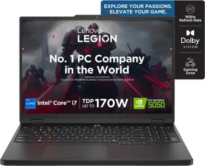 Lenovo Legion 5 15IRX10 83LY0105IN Gaming Laptop (13th Gen Core i7/ 16GB/ 512GB SSD/ Win11/ 8GB RTX 5050)