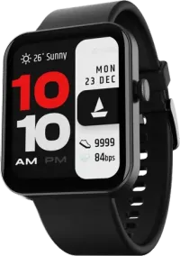 boAt Wave Stride Voice Smartwatch with Bluetooth Calling (46.4mm HD Display, IP68 Water Resistant, Active Black Strap)