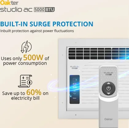 Oakter Studio AC 5000 0.5 Ton 1 Star 2025 Window AC