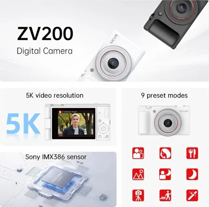 SJCAM ZV200 5K 80MP Digital Camera