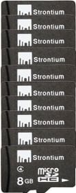 Strontium 8 GB Micro SD Card Class 4 (Pack of 10)