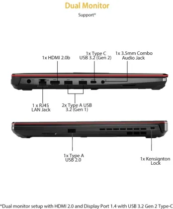 Asus TUF Gaming A15 FA506IH-BQ024T Laptop (AMD Ryzen 5/ 8GB / 512GB SSD/ Win10 Home / 4GB Graph)