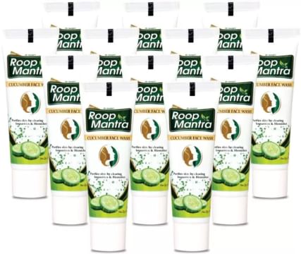 Roop Mantra Face Wash 20ml, Pack of 12 - Cucumber Face Wash for Men & Women - Travel Size Face Wash  (20 ml)