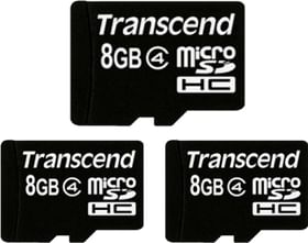 Transcend Pack Of 3 - Transcend 8 Gb Micro Sdhc Memory Card Class 4