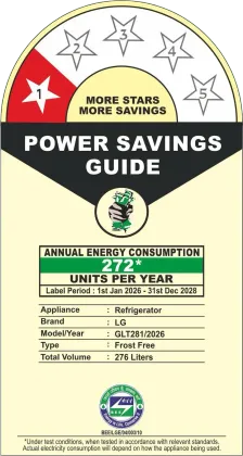 LG GLT2816WXDS 276 L 1 Star Double Door Refrigerator