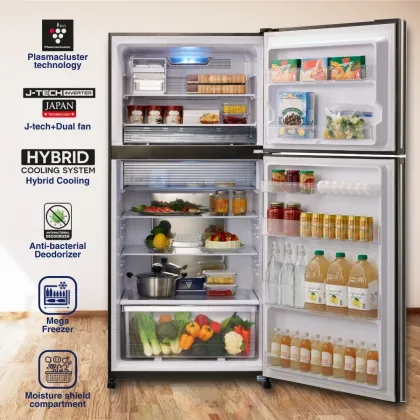 Sharp SJ-GP60T-BK 613 L 2 Star Double Door Refrigerator