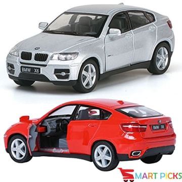 Smart Picks 1:38 Metal Die Cast Car BMW X6, with Door Open, Vehicle Toy Car, 5-inch (Colour May Vary)