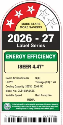 Lloyd GLS19I3ASASX 1.5 Ton 3 Star 2025 Inverter Split AC