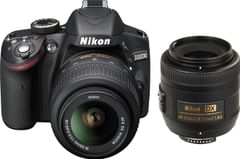 Nikon D3200 (with AF-S 18 - 55mm VR Kit + AF-S DX NIKKOR 35 mm f/1.8G DSLR Camera)