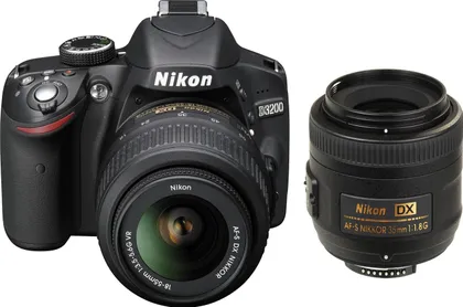 Nikon D3200 (with AF-S 18 - 55mm VR Kit + AF-S DX NIKKOR 35 mm f/1.8G DSLR Camera)