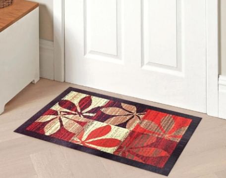 Floral Pattern Nylon 15 x 23 Inch Door mat By Status