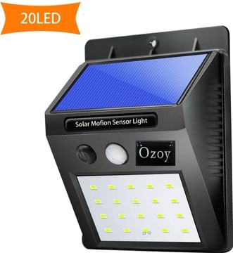Ozoy Solar Wireless Security Motion Sensor Night Light - 10 LEDs Bright And Waterproof For Outdoor/Garden Wall (10 LED)