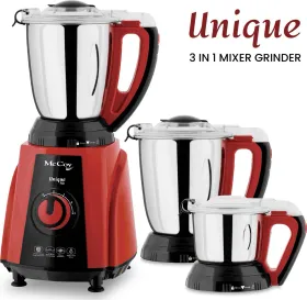 McCoy Unique Trio 800W Mixer Grinder (3 Jars)