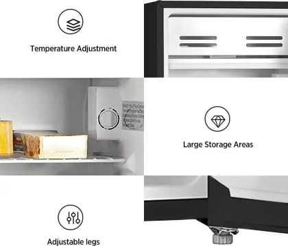 Midea WHS-121LSS1 3.3 Cu Ft Single Door Mini Refrigerator