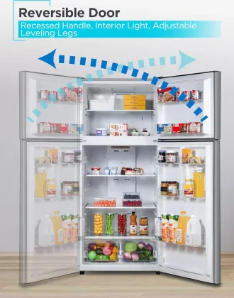 BLACK+DECKER BR1810HIMS 18.1 Cu Ft Double Door Refrigerator