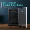 BLACK+DECKER BDB44LS 4.4 Cu Ft Single Glass Door Mini Refrigerator