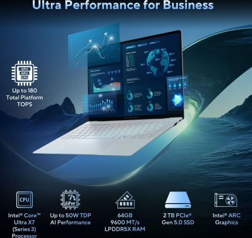 Asus ExpertBook Ultra 2026 B9406CAA-TH0934WS Laptop (Intel Core Ultra X7 358H/ 64GB/ 2TB SSD/Win11 Home