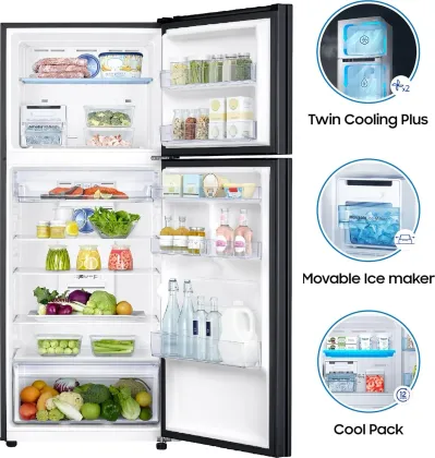 Samsung RT39C553EBX 363 L 3 Star Double Door Refrigerator