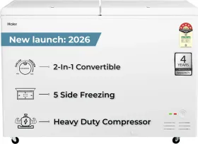 Haier HFC-410DPW5 383 L Double Door Deep Freezer