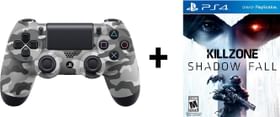 Sony DualShock 4 Controller and Killzone Shadowfall Bundle Gamepad (For PS4)