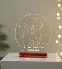 LIT Lamps I Love You ABS Plastic LED Table Lamp