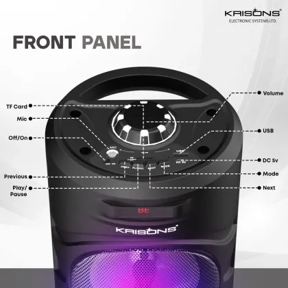 Krisons Cylender 40W Bluetooth Speaker