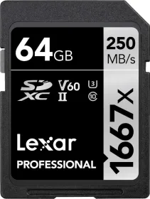 Lexar Professional 1667x 64GB SDXC UHS-II/U3 Memory Card