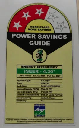Hitachi RAS.E322PCDIB 2 Ton 3 Star 2026 Inverter Split AC