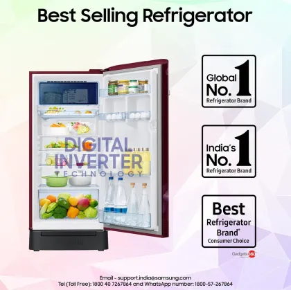 Samsung RR23H2H34BR 215 L 4 Star Single Door Refrigerator