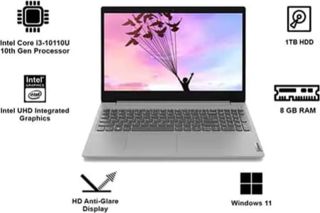 Lenovo IdeaPad Slim 3 81WB01E9IN Laptop (10th Gen Core i3/ 8GB/ 1TB HDD/ Win11 Home)