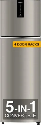 Whirlpool IF INV 375 Illusia Steel 327 L 3 Star Double Door Refrigerator
