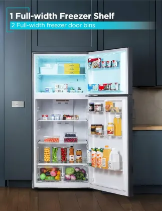 BLACK+DECKER BR1810HIMB 18.1 Cu Ft Double Door Refrigerator