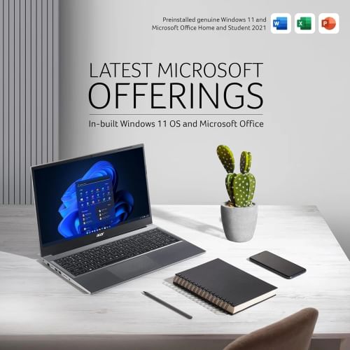 Acer AspireLite AL15-53 Laptop (Intel Core 3 100U/ 8GB/ 256GB SSD/ Win11)
