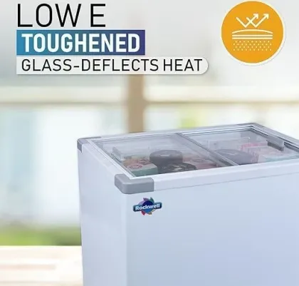 Rockwell SFR250GT 236 L Double Glass Door Deep Freezer
