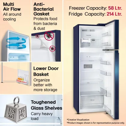 LG GL-S312SBWY 272 L 2 Star Double Door Refrigerator