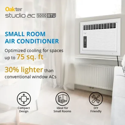 Oakter Studio AC 5000 0.5 Ton 1 Star 2025 Window AC